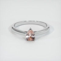 0.79 Ct. Pink Sapphire Ring, 14K White Gold 1