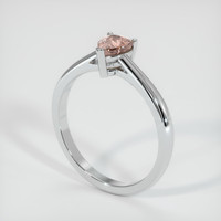 0.79 Ct. Sapphire Ring, 14K White Gold 2