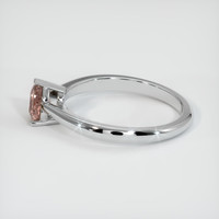0.79 Ct. Pink Sapphire Ring, 14K White Gold 4