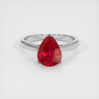 2.03 Ct. Ruby Ring, 14K White Gold 1