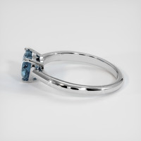 1.20 Ct. Greyish Blue Sapphire Ring, 14K White Gold 4