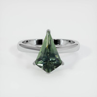2.18 Ct. Sapphire Ring, 14K White Gold 1