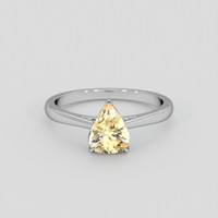 1.45 Ct. Peach Sapphire Ring, 14K White Gold 1