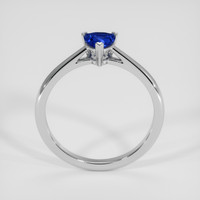 0.70 Ct. Blue Sapphire Ring, 18K White Gold 3