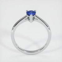 0.45 Ct. Blue Sapphire Ring, 18K White Gold 3