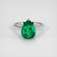 3.31 Ct. Emerald Ring, 18K White Gold 1