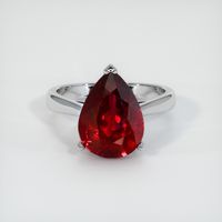 4.03 Ct. Ruby Ring, 18K White Gold 1