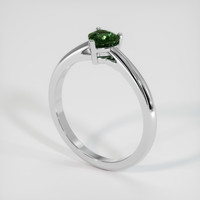 1.05 Ct. Green Sapphire Ring, 18K White Gold 2