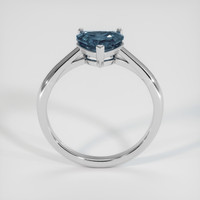 1.20 Ct. Greyish Blue Sapphire Ring, 18K White Gold 3