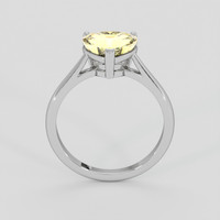 2.13 Ct. Peach Sapphire Ring, 18K White Gold 3