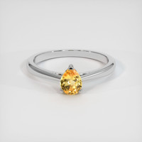 0.80 Ct. Sapphire Ring, 18K White Gold 1