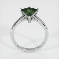 2.18 Ct. Green Sapphire Ring, 18K White Gold 3