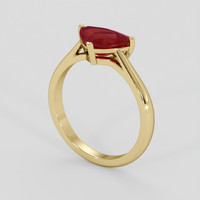 2.28 Ct. Ruby Ring, 10K Yellow Gold 2