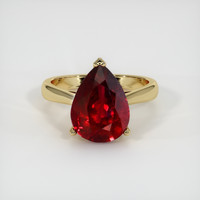 4.03 Ct. Ruby Ring, 14K Yellow Gold 1