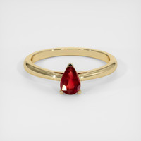 0.43 Ct. Ruby Ring, 14K Yellow Gold 1