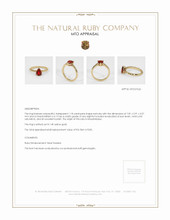 Ruby Ring 1.18 Ct., 14K Yellow Gold Appraisal