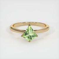 0.86 Ct. Yellowish Green Sapphire Ring, 14K Yellow Gold 1