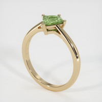0.86 Ct. Yellowish Green Sapphire Ring, 14K Yellow Gold 2