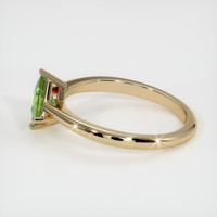 0.86 Ct. Yellowish Green Sapphire Ring, 14K Yellow Gold 4