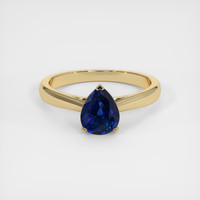 1.52 Ct. Blue Sapphire Ring, 18K Yellow Gold 1