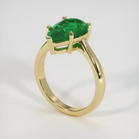 2.93 Ct. Emerald Ring, 18K Yellow Gold 2