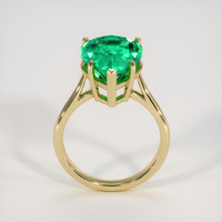 6.90 Ct. Emerald Ring, 18K Yellow Gold 3