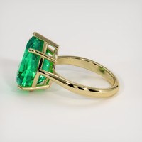 6.90 Ct. Emerald Ring, 18K Yellow Gold 4