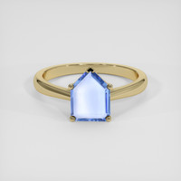 1.10 Ct. Blue Sapphire Ring, 18K Yellow Gold 1