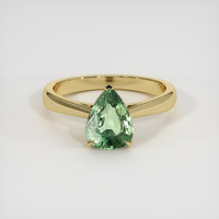 1.89 Ct. Green Sapphire Ring, 18K Yellow Gold 1
