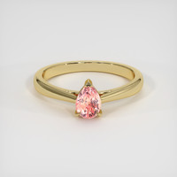 1.08 Ct. Padparadscha Sapphire Ring, 18K Yellow Gold 1