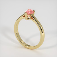 1.08 Ct. Padparadscha Sapphire Ring, 18K Yellow Gold 2
