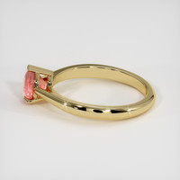 1.08 Ct. Padparadscha Sapphire Ring, 18K Yellow Gold 4