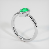 0.76 Ct. Emerald Ring, Platinum 950 2