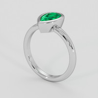 0.57 Ct. Emerald Ring, Platinum 950 2
