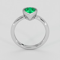 0.57 Ct. Emerald Ring, Platinum 950 3