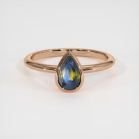 1.07 Ct. Bi Color Sapphire Ring, 14K Rose Gold 1