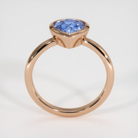 3.20 Ct. Blue Sapphire Ring, 14K Rose Gold 3
