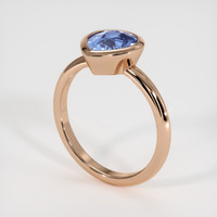 3.20 Ct. Blue Sapphire Ring, 18K Rose Gold 2