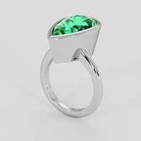 5.82 Ct. Emerald Ring, Silver 2