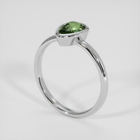 1.51 Ct. Bluish Green Sapphire Ring, Silver 2