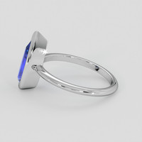 3.39 Ct. Blue Sapphire Ring, 10K White Gold 4