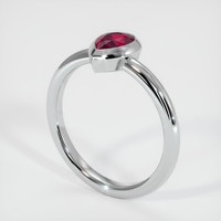 1.02 Ct. Ruby Ring, 14K White Gold 2