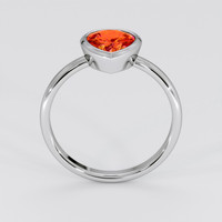 1.67 Ct. Reddish Orange Sapphire Ring, 14K White Gold 3