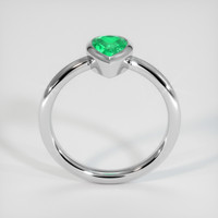 0.76 Ct. Emerald Ring, 18K White Gold 3