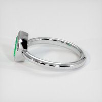 0.76 Ct. Emerald Ring, 18K White Gold 4