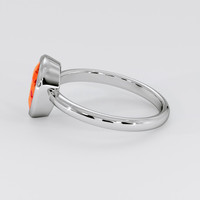 1.67 Ct. Reddish Orange Sapphire Ring, 18K White Gold 4