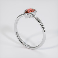 1.03 Ct. Padparadscha Sapphire Ring, 18K White Gold 2