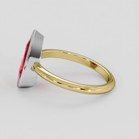 2.57 Ct. Ruby Ring, 14K White & Yellow 4