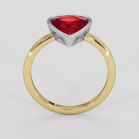 2.57 Ct. Ruby Ring, 18K White & Yellow 3