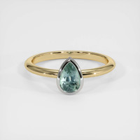 0.84 Ct. Sapphire Ring, 18K White & Yellow 1